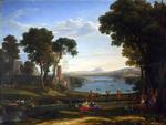 欧洲12-19世纪油画四_CLAUDE LORRAIN - Landscape with the Marriage of Isaac and Rebecca